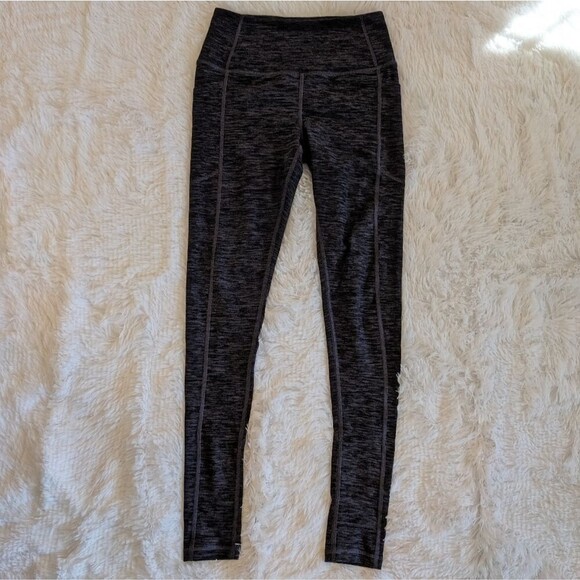 Victoria's Secret Full Length Workout Yoga Leggings, Purple Space Dye, Size 4 - Picture 3 of 9